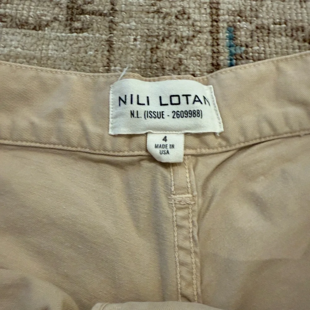Nili Lotan Cotton Shon Pant in Rock Khaki - Picture 5 of 16